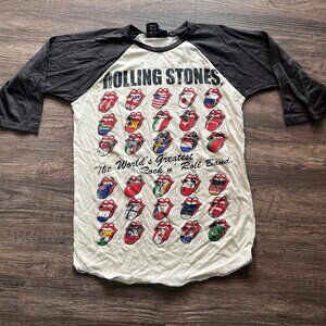 Rolling Stones Keith Mick 3/4 Sleeve rocker Shirt Medium